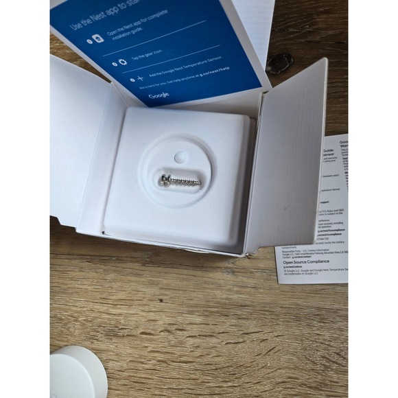 Google Nest Temperature Sensor White Smart Home Wireless For Nest Thermostats - Picture 5 of 6